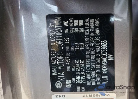 2019 Kia Sportage Lx z USA, uszkodzony, nr VIN KNDPM3AC1K7536656